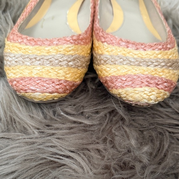 Pink and Yellow Woven Flats - Picture 4 of 10